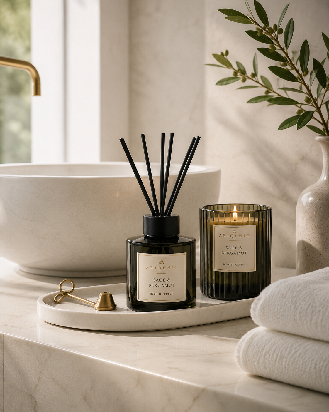 Ariqenio bathroom fragrance ritual