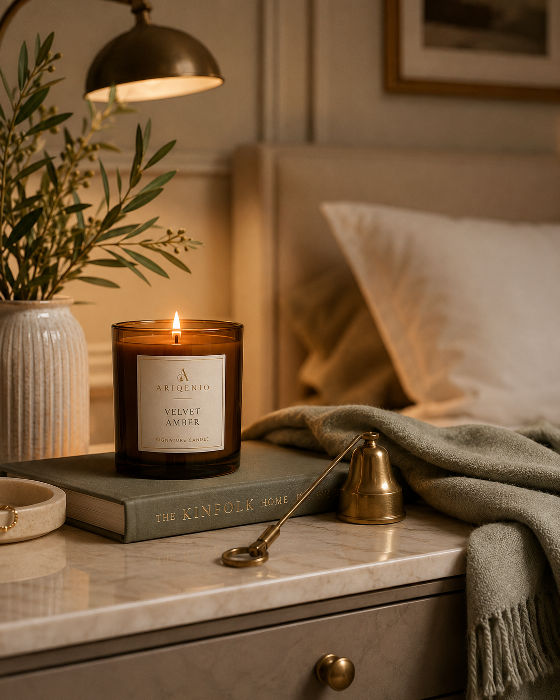 Ariqenio evening bedroom candle ritual