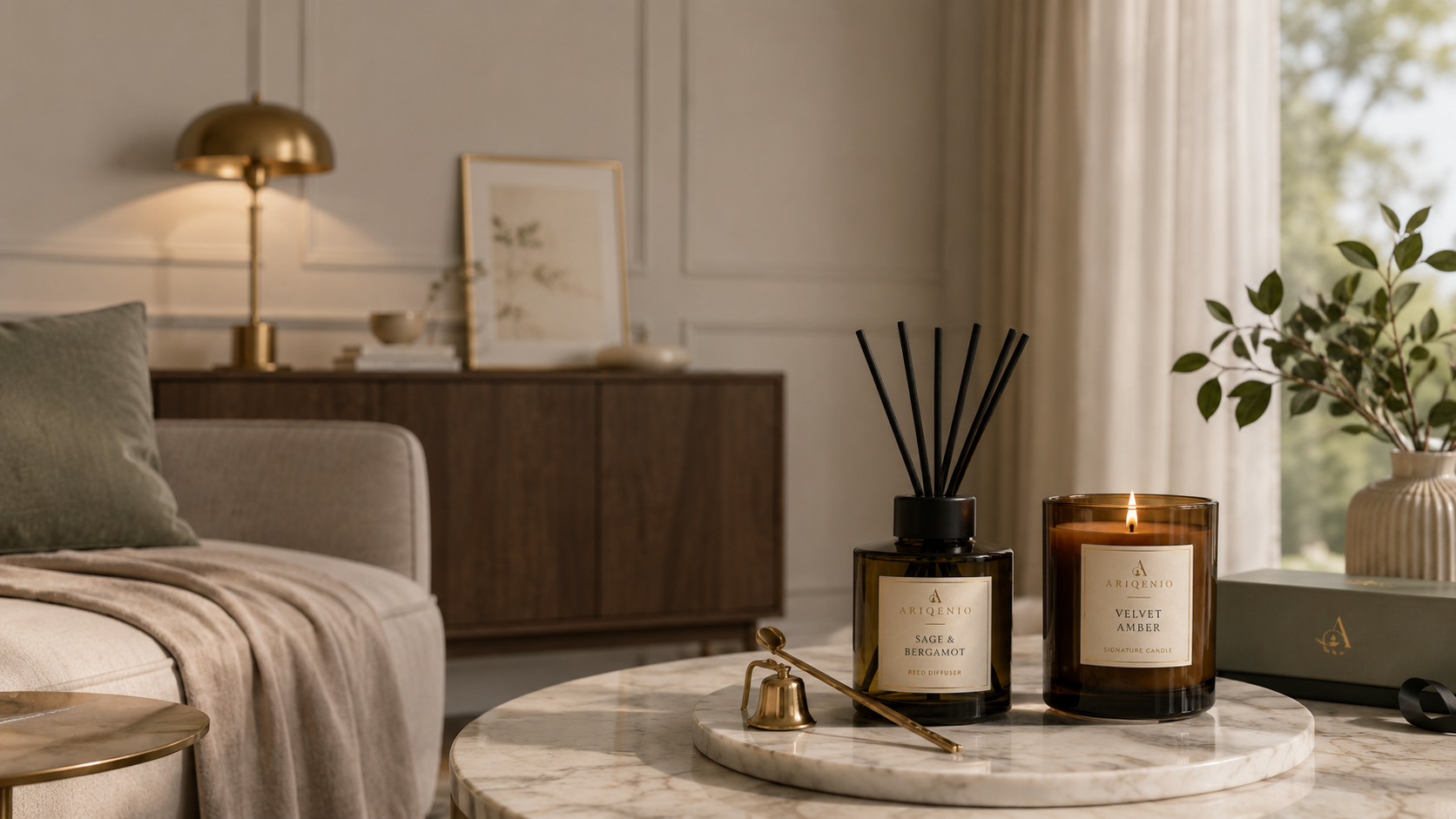 Ariqenio entryway reed diffuser