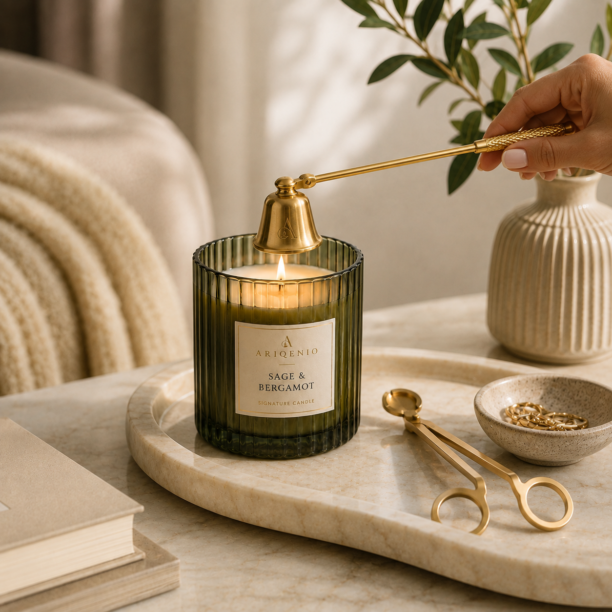 Ariqenio candle snuffer application