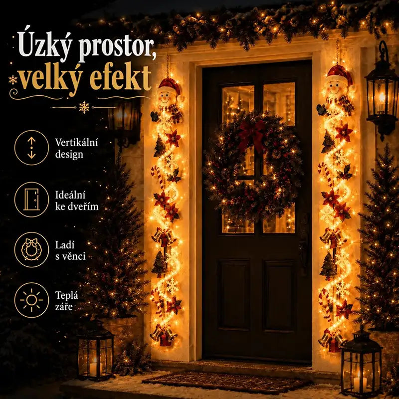 |🎄🎅 Svítící vánoční dekorace MerryCascade™ | 6 svátečních motivů ✨