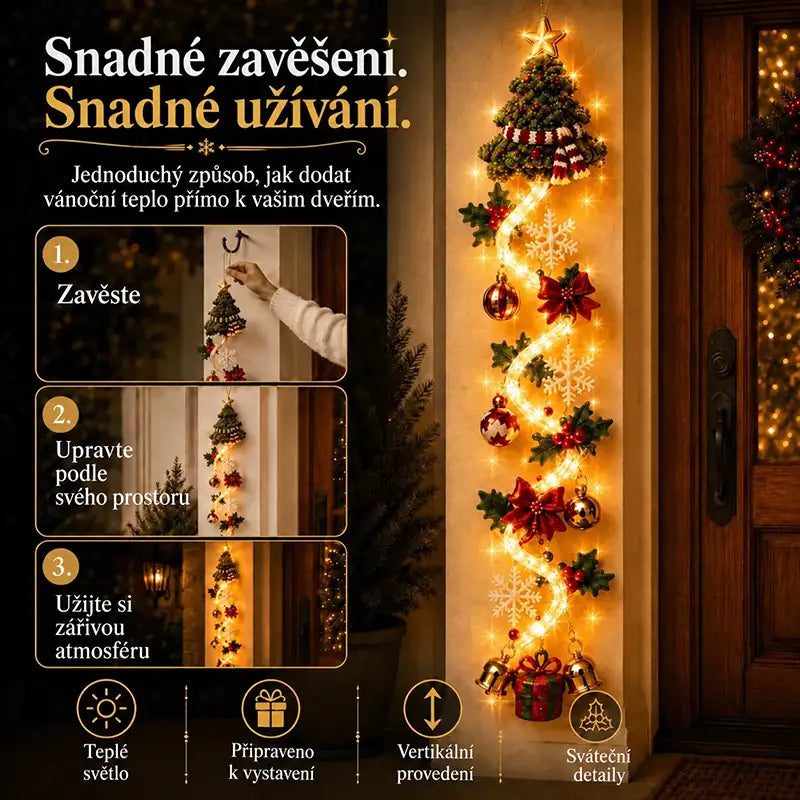|🎄🎅 Svítící vánoční dekorace MerryCascade™ | 6 svátečních motivů ✨