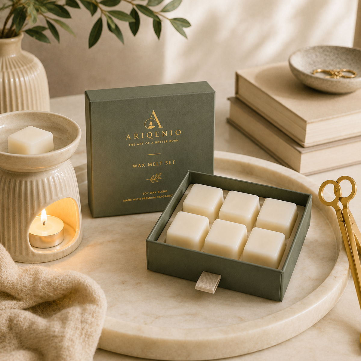 Ariqenio Scented Wax Melt Set lifestyle image
