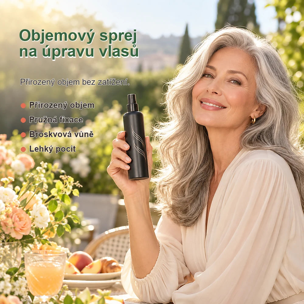 Objemový stylingový sprej na vlasy s broskvovou vůní