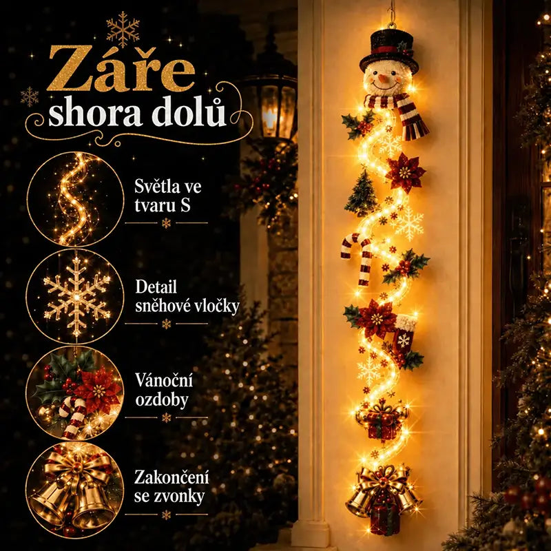 |🎄🎅 Svítící vánoční dekorace MerryCascade™ | 6 svátečních motivů ✨